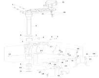 ДЕТАЛИ ПОВОРОТНОГО КРОНШТЕЙНА 4-Х ТАКТНОГО ПЛМ SEANOVO F9.9BMS