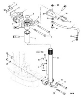Рукоятка рулевого управления 4-Х ТАКТНОГО ПЛМ MERCURY 50 Серийный номер от 1C000001 до 1C050251