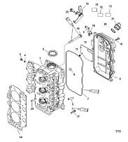 Головка цилиндра 4-Х ТАКТНОГО ПЛМ MERCURY 30 Серийный номер от 0P153500 до 0P400999