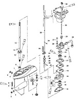 Корпус шестерни приводной вал 4-Х ТАКТНОГО ПЛМ MERCURY 4 Серийный номер от 0R000001 до 0R067089