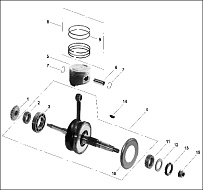 Поршень, коленвал СКУТЕРА STELS TACTIC 150