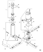 Гидроподъем 4-Х ТАКТНОГО ПЛМ MERCURY 60 Серийный номер от 0T409000 до 1B344306