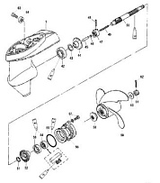 Корпус шестерни карданный вал 4-Х ТАКТНОГО ПЛМ MERCURY 4 Серийный номер от 0P073456 до 0P400999