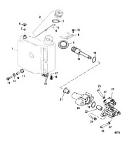 Компоненты закачки масла 2-Х ТАКТНОГО ПЛМ MERCURY 75 Серийный номер от 0P017000 до 0P325499